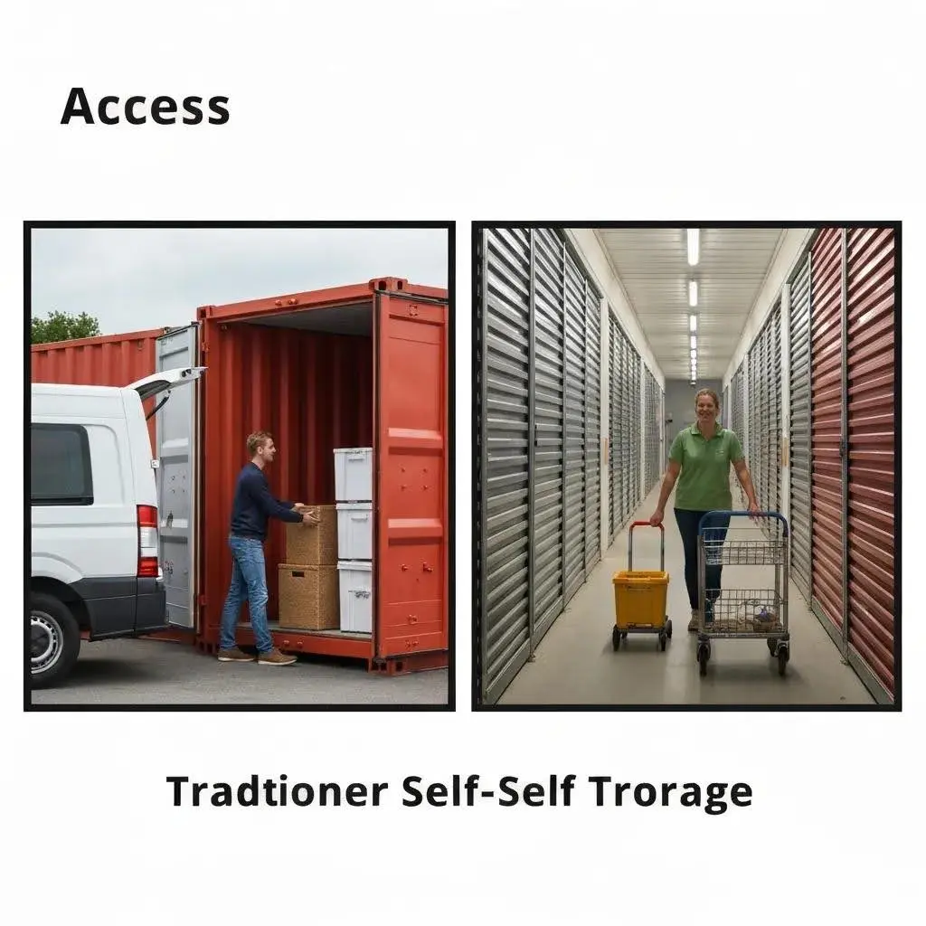 container self storage vs traditional self store